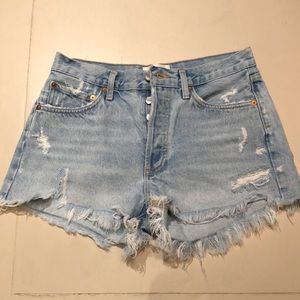 Agolde Parker sz 26 Button Fly Vintage Jean Cut-Off Shorts